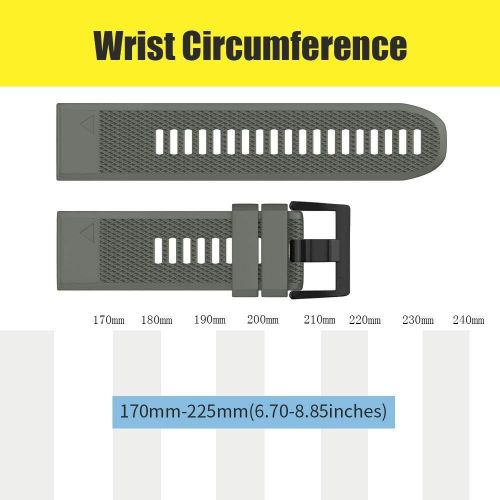  [아마존베스트]Notocity Compatible Fenix 5X Band 26mm Width Soft Silicone Watch Strap for Fenix 5X Plus/Fenix 6X/Fenix 6X Pro/Fenix 3/Fenix 3 HR/Tactix/Descent MK1/D2 Delta PX/D2 Charlie-3pcs