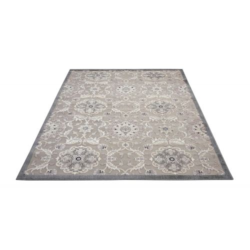  Nourison Graphic Illusions (GIL12) Grey Rectangle Area Rug, 3-Feet 6-Inches by 5-Feet 6-Inches (36 x 56)