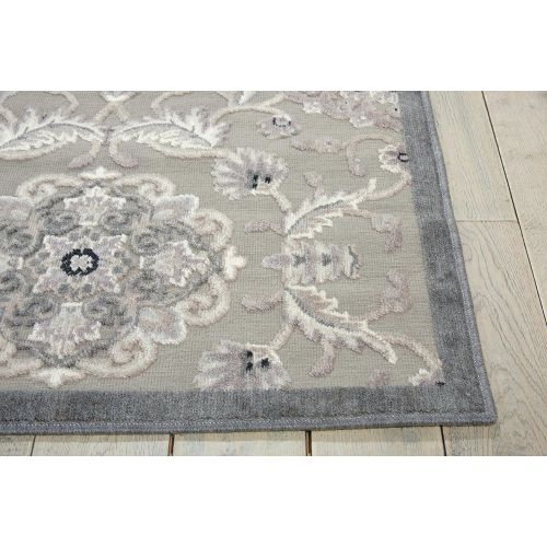  Nourison Graphic Illusions (GIL12) Grey Rectangle Area Rug, 3-Feet 6-Inches by 5-Feet 6-Inches (36 x 56)