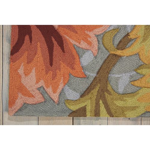  Nourison Fantasy Slate Rectangle Area Rug, 2-Feet 6-Inches by 4-Feet (26 x 4)