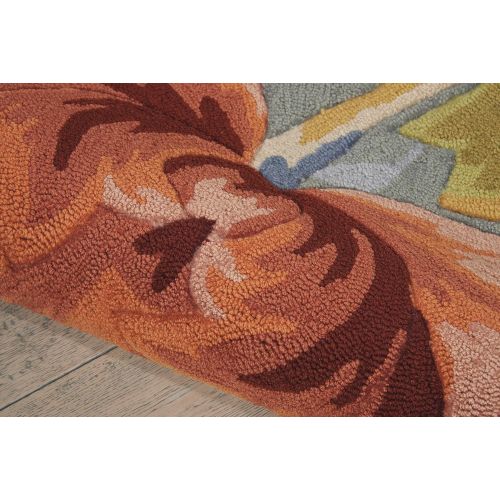  Nourison Fantasy Slate Rectangle Area Rug, 2-Feet 6-Inches by 4-Feet (26 x 4)