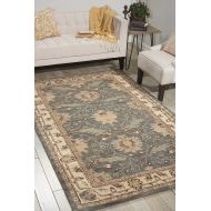 Nourison India House (IH75) Blue Rectangle Area Rug, 8-Feet by 10-Feet 6-Inches (8 x 106)