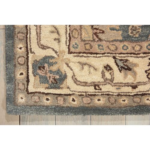  Nourison India House (IH75) Blue Rectangle Area Rug, 8-Feet by 10-Feet 6-Inches (8 x 106)