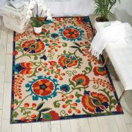 Nourison Aloha Multicolor Indoor/Outdoor Area Rug 3 Feet 6 Inches by 5 Feet 6 Inches, 36X56