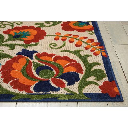  Nourison Aloha Multicolor Indoor/Outdoor Area Rug 3 Feet 6 Inches by 5 Feet 6 Inches, 36X56