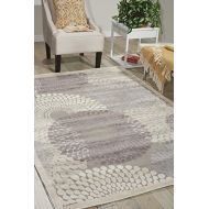 Nourison Graphic Illusions (GIL04) Grey Rectangle Area Rug, 7-Feet 9-Inches by 10-Feet 10-Inches (79 x 1010)