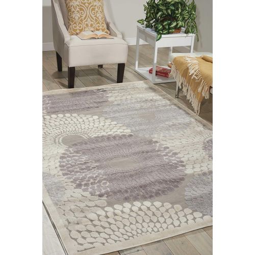  Nourison Graphic Illusions (GIL04) Grey Rectangle Area Rug, 7-Feet 9-Inches by 10-Feet 10-Inches (79 x 1010)