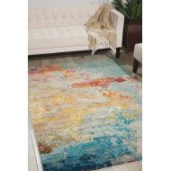 Nourison Celestial Modern Abstract Area Rug, 53 x 73, Multicolor Grey