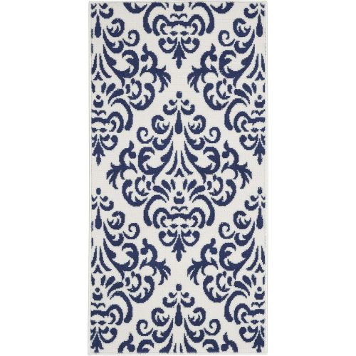  Nourison GRF06 Grafix WhiteBlue Area Rug 6 x 9, 6X9