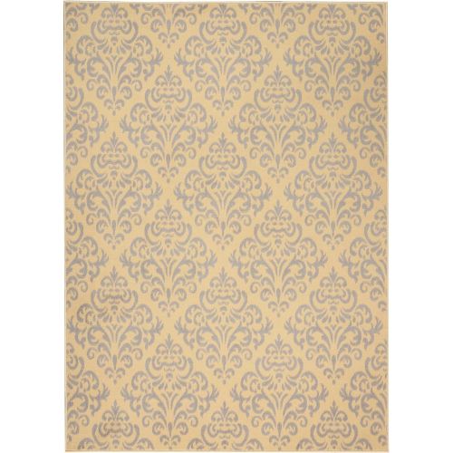  Nourison GRF06 Grafix WhiteBlue Area Rug 6 x 9, 6X9