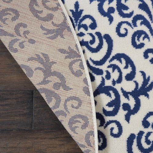  Nourison GRF06 Grafix WhiteBlue Area Rug 6 x 9, 6X9