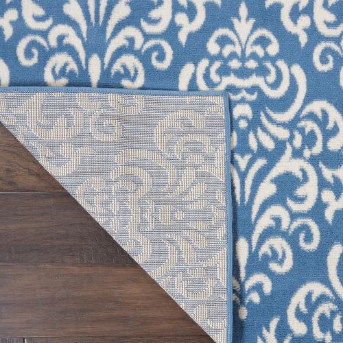  Nourison GRF06 Grafix WhiteBlue Area Rug 6 x 9, 6X9