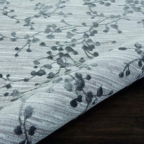  Nourison Urban Chic Grey Modern botanical Area Rug 22 x 73