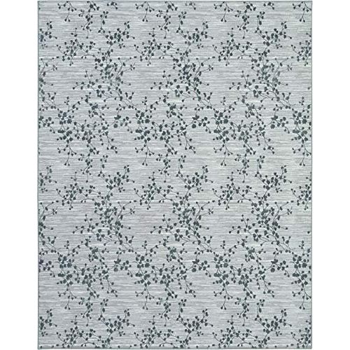  Nourison Urban Chic Grey Modern botanical Area Rug 22 x 73