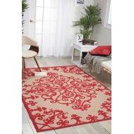Nourison Aloha (ALH12) Red Rectangle Area Rug, 7-Feet 10-Inches by 10-Feet 6-Inches (710 x 106)