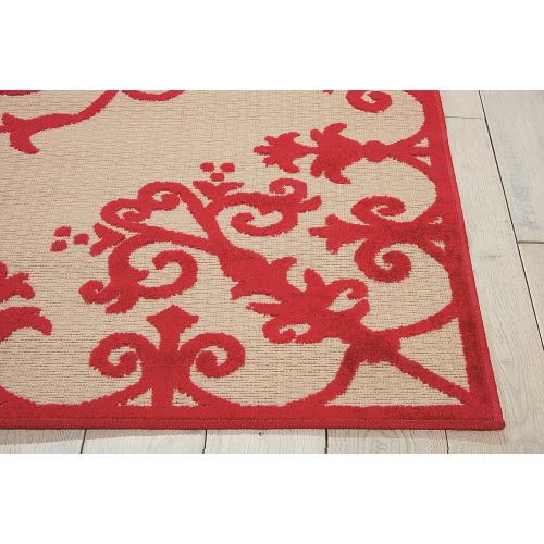  Nourison Aloha (ALH12) Red Rectangle Area Rug, 7-Feet 10-Inches by 10-Feet 6-Inches (710 x 106)
