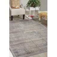 Nourison Graphic Illusions (GIL09) Grey Rectangle Area Rug, 5-Feet 3-Inches by 7-Feet 5-Inches (53 x 75)