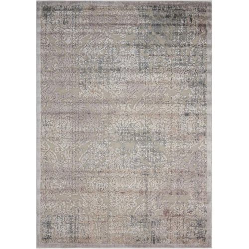  Nourison Graphic Illusions (GIL09) Grey Rectangle Area Rug, 5-Feet 3-Inches by 7-Feet 5-Inches (53 x 75)