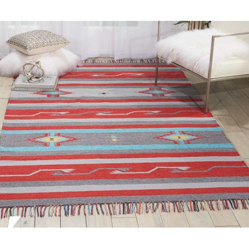  Nourison BAJ01 Baja Area Rug, 5x7 , GRYRED