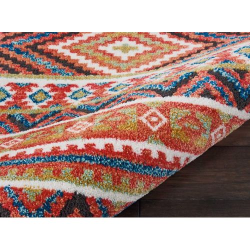  Nourison Tribal Decor TRL04 Traditional Colorful Orange Area Rug 3 Feet 11 Inches by 6 Feet 2 Inches, 311X62