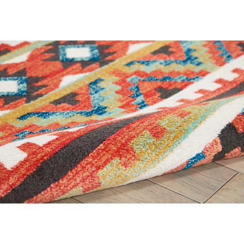  Nourison Tribal Decor TRL04 Traditional Colorful Orange Area Rug 3 Feet 11 Inches by 6 Feet 2 Inches, 311X62