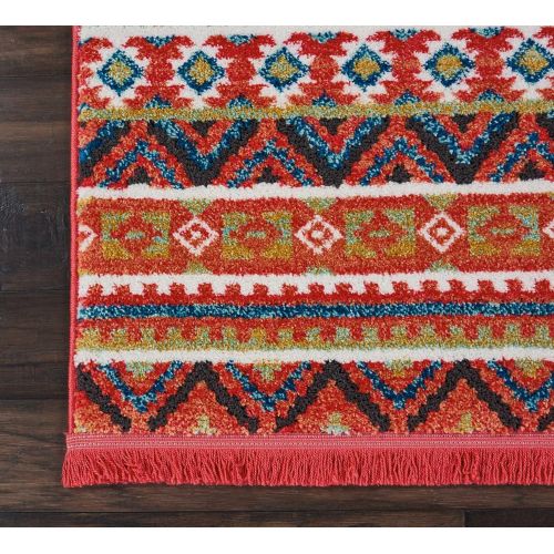  Nourison Tribal Decor TRL04 Traditional Colorful Orange Area Rug 3 Feet 11 Inches by 6 Feet 2 Inches, 311X62