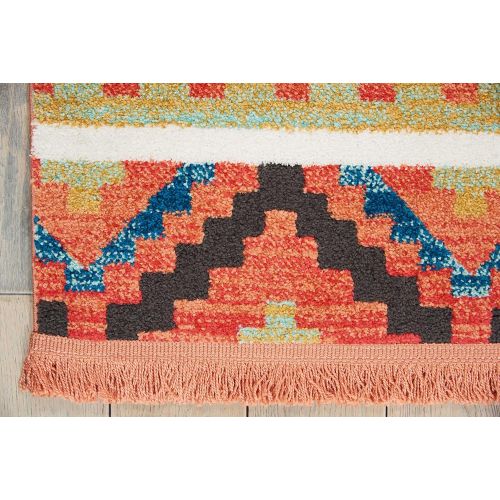  Nourison Tribal Decor TRL04 Traditional Colorful Orange Area Rug 3 Feet 11 Inches by 6 Feet 2 Inches, 311X62