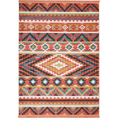  Nourison Tribal Decor TRL04 Traditional Colorful Orange Area Rug 3 Feet 11 Inches by 6 Feet 2 Inches, 311X62