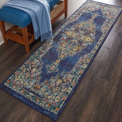  Nourison PST01 Passionate Persian Traditional Navy Area Rug 53 x 73