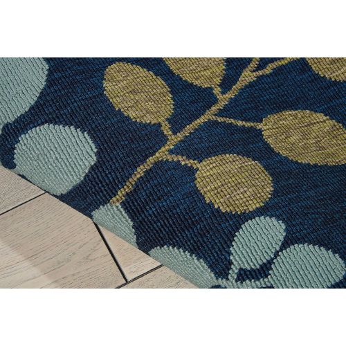  Nourison CRB01 Caribbean Indoor Outdoor Area Rug, 53 x 75, Navy