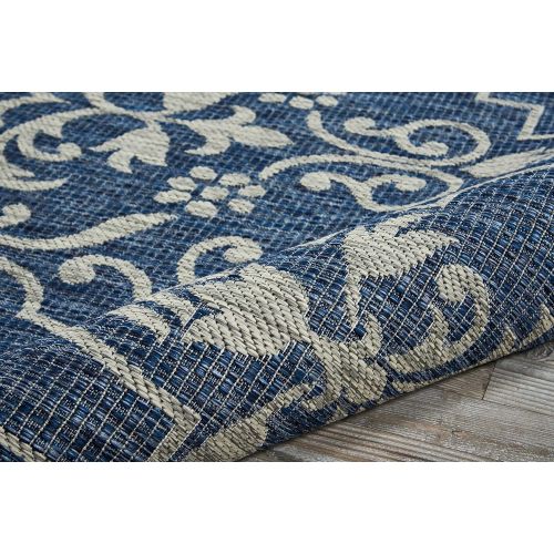  Nourison Garden Party GRD04 Denim IndoorOutdoor Area Rug 5 Feet 3 Inches by 7 Feet 3 Inches, 53X73