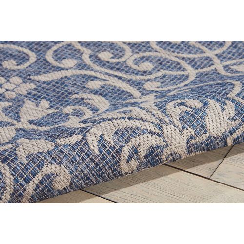  Nourison Garden Party GRD04 Denim IndoorOutdoor Area Rug 5 Feet 3 Inches by 7 Feet 3 Inches, 53X73