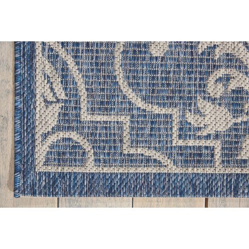  Nourison Garden Party GRD04 Denim IndoorOutdoor Area Rug 5 Feet 3 Inches by 7 Feet 3 Inches, 53X73