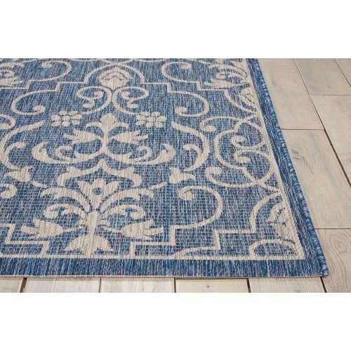  Nourison Garden Party GRD04 Denim IndoorOutdoor Area Rug 5 Feet 3 Inches by 7 Feet 3 Inches, 53X73