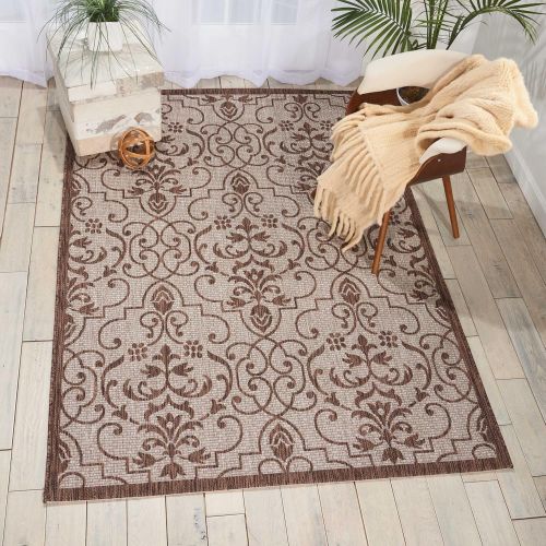  Nourison Garden Party GRD04 Denim IndoorOutdoor Area Rug 5 Feet 3 Inches by 7 Feet 3 Inches, 53X73