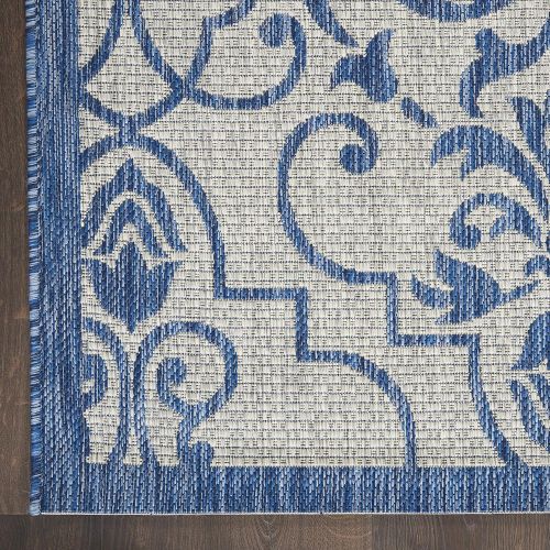  Nourison Garden Party GRD04 Denim IndoorOutdoor Area Rug 5 Feet 3 Inches by 7 Feet 3 Inches, 53X73