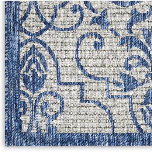  Nourison Garden Party GRD04 Denim IndoorOutdoor Area Rug 5 Feet 3 Inches by 7 Feet 3 Inches, 53X73