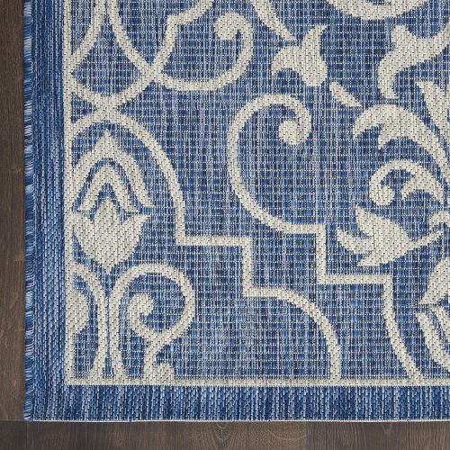  Nourison Garden Party GRD04 Denim IndoorOutdoor Area Rug 5 Feet 3 Inches by 7 Feet 3 Inches, 53X73