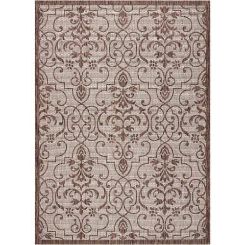  Nourison Garden Party GRD04 Denim IndoorOutdoor Area Rug 5 Feet 3 Inches by 7 Feet 3 Inches, 53X73