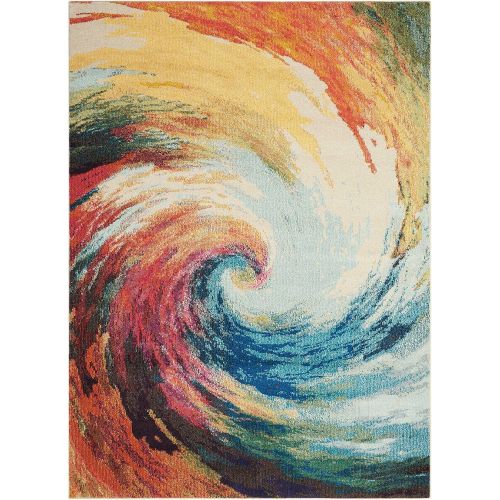  Nourison Celestial Modern Bohemian Wave Multicolored Area Rug, 311 x 511