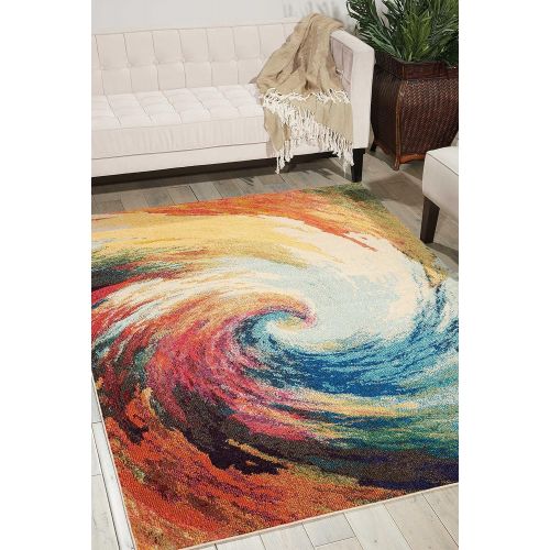  Nourison Celestial Modern Bohemian Wave Multicolored Area Rug, 311 x 511