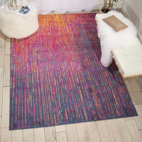  Nourison Passion Modern Abstract Colorful Multicolor Area Rug, 53 x 73