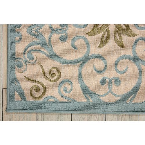  Nourison Caribbean (CRB02) Navy Rectangle Area Rug, 5-Feet 3-Inches by 7-Feet 5-Inches (53 x 75)