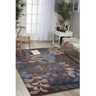 Nourison Contour (CON02) Mocha Rectangle Area Rug, 7-Feet 3-Inches by 9-Feet 3-Inches (73 x 93)