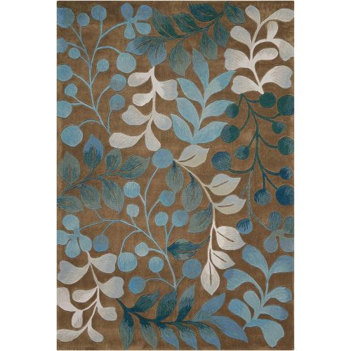  Nourison Contour (CON02) Mocha Rectangle Area Rug, 7-Feet 3-Inches by 9-Feet 3-Inches (73 x 93)