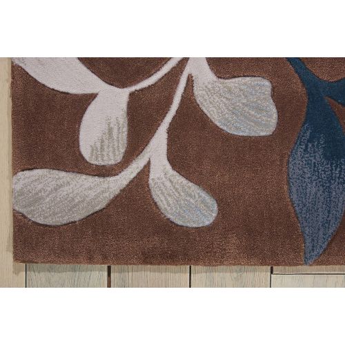  Nourison Contour (CON02) Mocha Rectangle Area Rug, 7-Feet 3-Inches by 9-Feet 3-Inches (73 x 93)