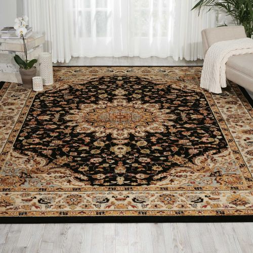  Nourison Delano DEL04 Traditional Oriental Persian Black Area Rug, 710 x 1010