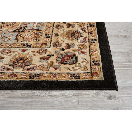  Nourison Delano DEL04 Traditional Oriental Persian Black Area Rug, 710 x 1010