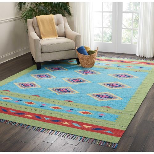  Nourison BAJ02 Baja Area Rug, 5x7 , REDBGE