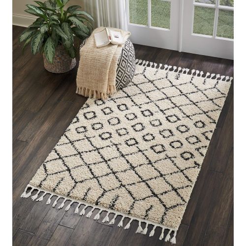  Nourison MRK01 Moroccan Shag Area Rug, 22 x 81(26097), Cream